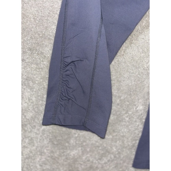 Athleta Capri Cropped Leggings Purple Ruched Bottom Womans M - Picture 3 of 9